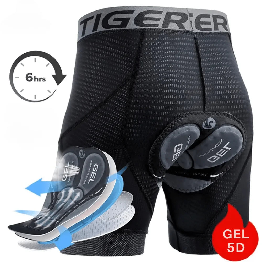 Sous-vêtements de cyclisme,coussin en Gel 5D rembourré pour vélo,short Sous-vêtements de cyclisme,coussin en Gel 5D rembourré pour vélo,short