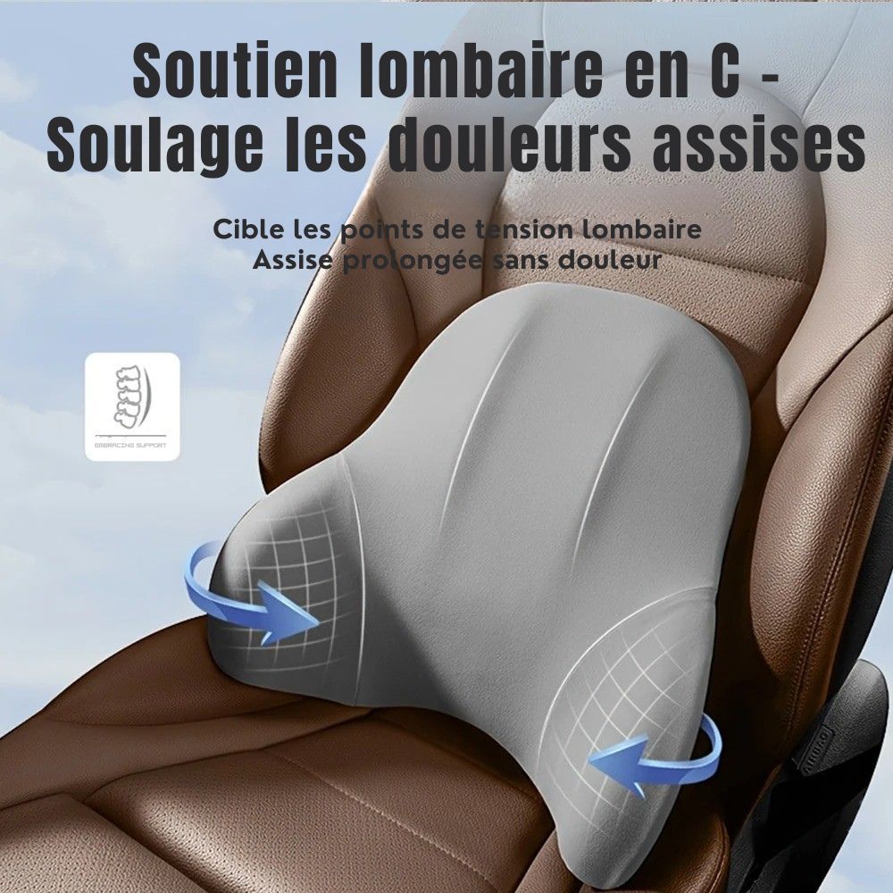 Oreiller ergonomique voiture – Soulage la nuque et le dos