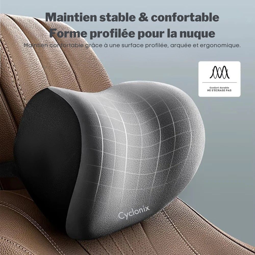 Oreiller ergonomique voiture – Soulage la nuque et le dos