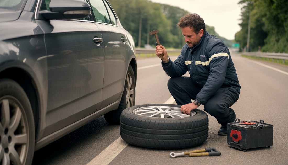 comment réparer une crevaison sur route