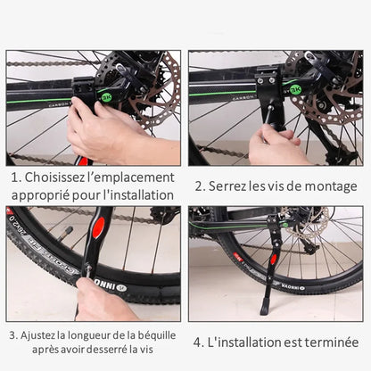 Béquille de vélo à Point Unique - cyclonix.fr