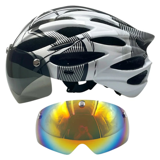 Casque de Vélo avec Visière Amovible et LED Intégrée - cyclonix.fr