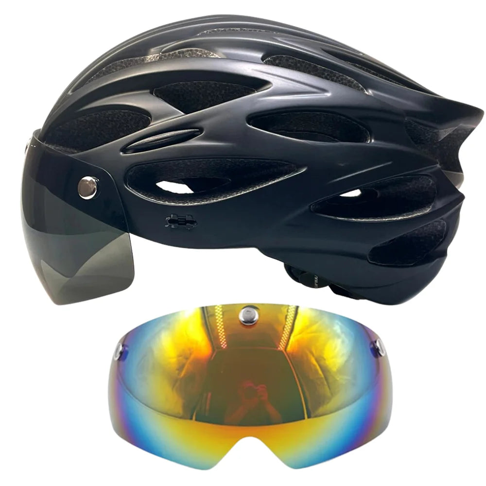 Casque de Vélo avec Visière Amovible et LED Intégrée - cyclonix.fr