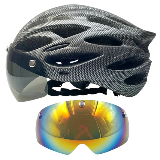 Casque de Vélo avec Visière Amovible et LED Intégrée - cyclonix.fr