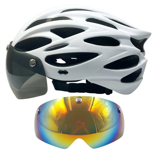 Casque de Vélo avec Visière Amovible et LED Intégrée - cyclonix.fr