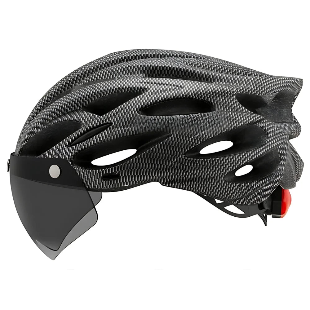Casque de Vélo avec Visière Amovible et LED Intégrée - cyclonix.fr