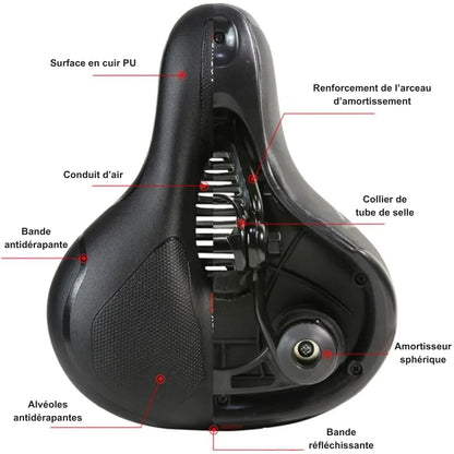 Selle de Vélo Confort - CycloSoft™ - cyclonix.fr