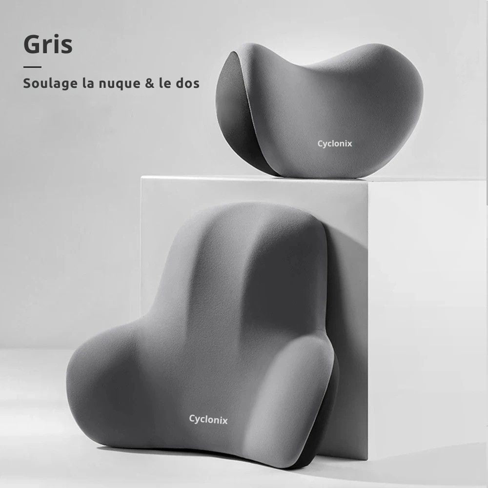 Oreiller ergonomique voiture – Soulage la nuque et le dos