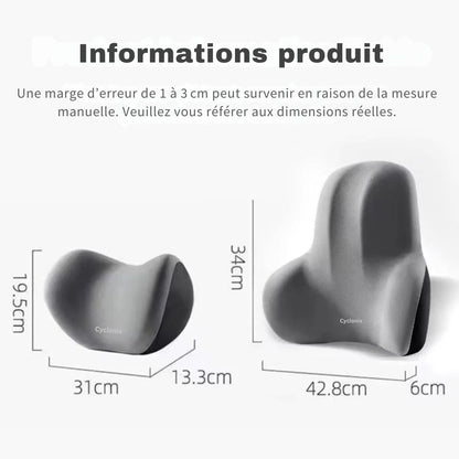 Oreiller ergonomique voiture – Soulage la nuque et le dos