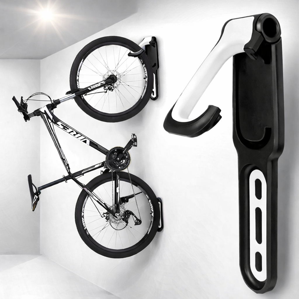 Rangement vélo mural CycloFix™ coloris noir garage et couloir